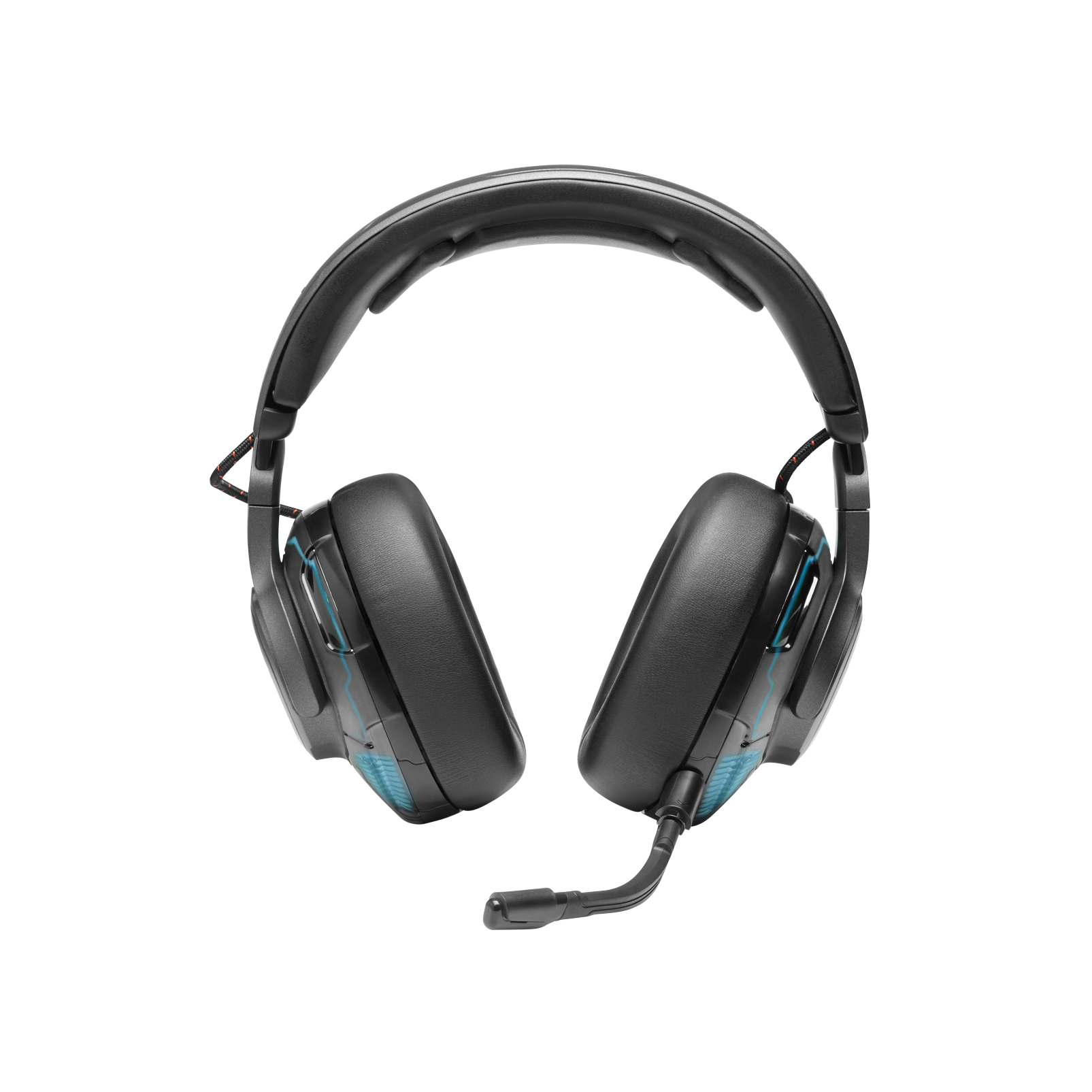 JBL Quantum ONE - Black - USB Wired Over-Ear Professional PC Gaming Headset with Head-Tracking Enhanced QuantumSPHERE 360 - Front